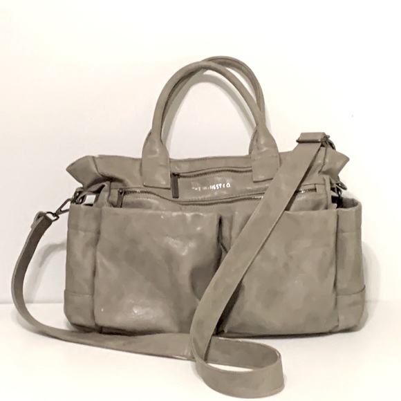 The Honest Company Luxe Vegan Everything Diaper Bag Faux Leather - Picture 1 of 12